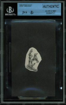 James Dean 1×1.5 Hand Drawn Sketch from 5th Grade Notebook JSA Slabbed #8947577 Sale Coupon