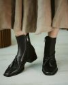 CHICME Square Toe Tassel Design Chunky Boots Sale Coupon