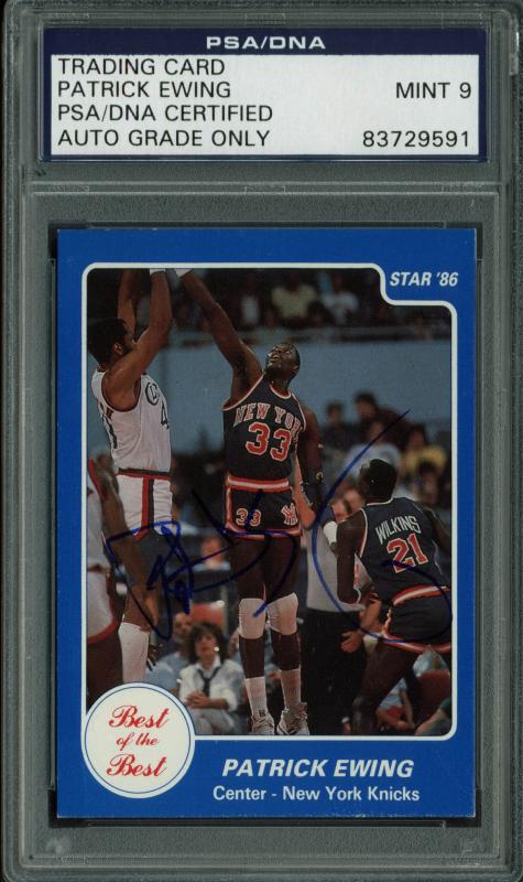 Patrick Ewing Signed Card Star ’86 Best Of The Best Rc Auto Graded 9 PSA Slabbed Sale Coupon