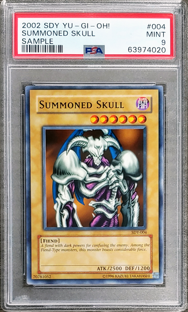 2002 SDY YU-GI-OH! Summond Skull #004 Sample Trading Card Grade 9! PSA Slabbed Sale Coupon