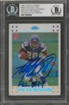 Adrian Peterson Signed 2007 Topps Chrome White Refractors #TC81 RC Card BAS Slab Sale Coupon
