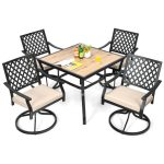 Costway5-Piece Outdoor Patio Dining Set with Soft Cushions Sale Coupon