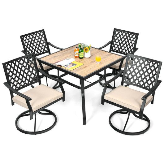 Costway5-Piece Outdoor Patio Dining Set with Soft Cushions Sale Coupon