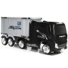 Costway12V Kids Semi-Truck with Container and Remote Control-Black Sale Coupon