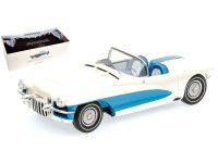 Diecastmodelswholesale 1955 LaSalle II Roadster Concept Convertible White and Blue Limited Edition to 999 pieces Worldwide 1/18 Model Car by Minichamps Sale Coupon