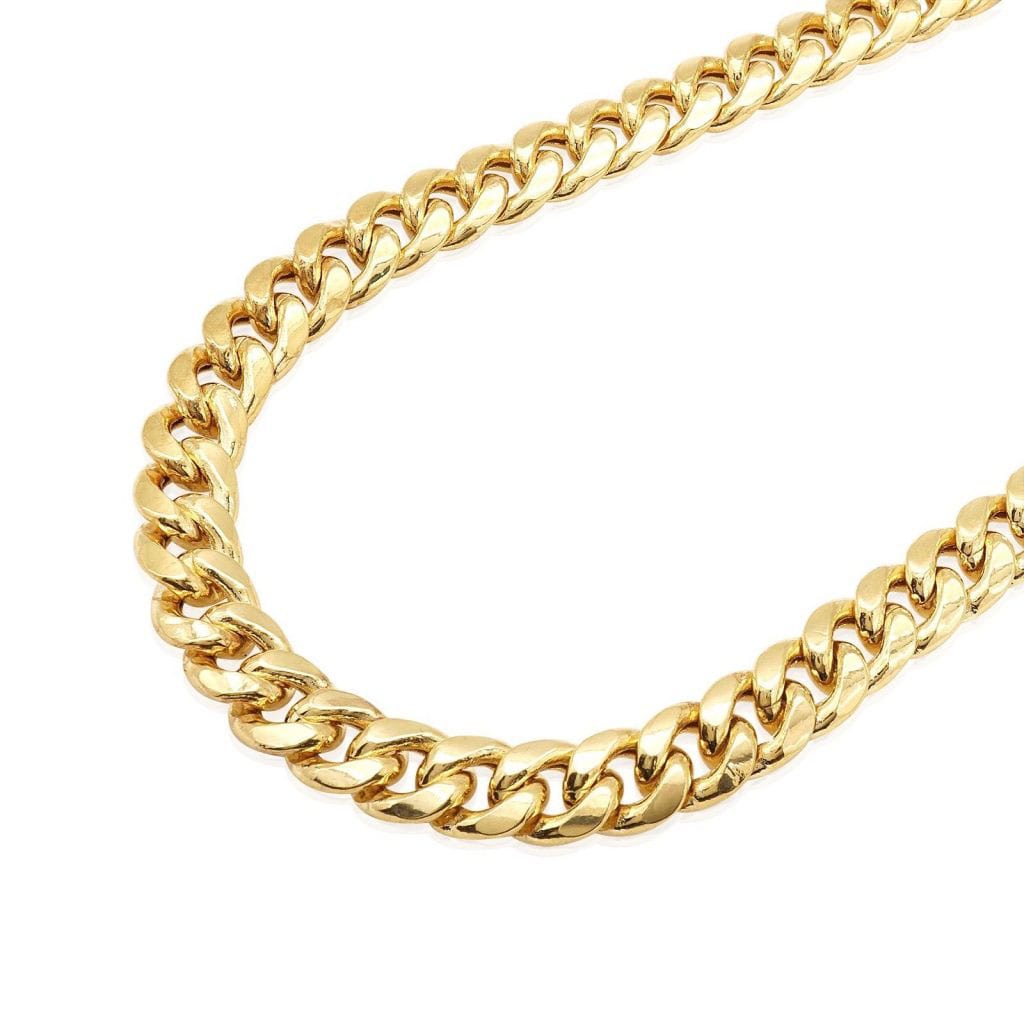 WJD Exclusives 14k Yellow Gold Hollow 10mm Miami Cuban Chain Box Clasp 24″ 26″ 28″ 30″ 32″ 34″ – 32 Sale Coupon