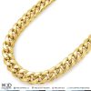 WJD Exclusives 10K Yellow Gold Hollow 11.2mm Miami Cuban Chain Necklace 26″ Sale Coupon