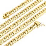 WJD Exclusives 14K Yellow Gold 6.7mm Hollow Miami Cuban Chain Necklace 24″-32″ – 32 Sale Coupon