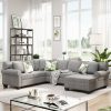 113 7Seat Polyester Upholstered Sofa Set Gray Sale Coupon