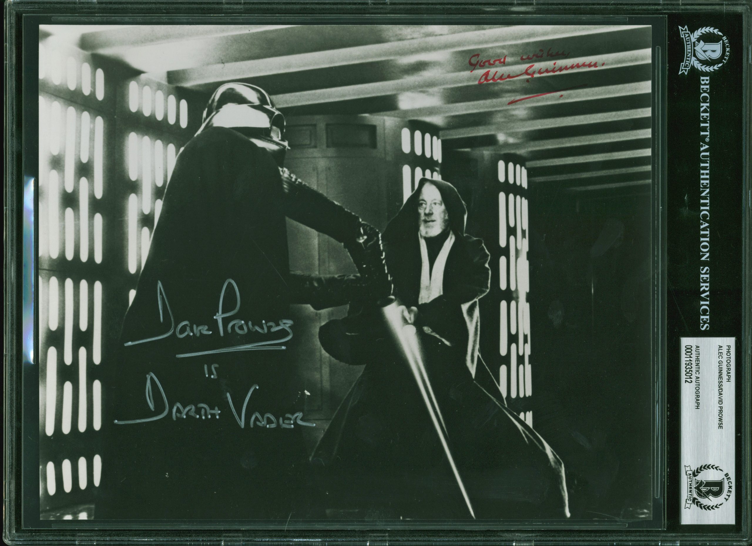 Alec Guinness & David Prowse Star Wars Signed 8×10 B&W Photo BAS Slabbed & LOA Sale Coupon