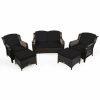 Costway5 Pieces Patio Rattan Sofa Set with Cushion and Ottoman-Black Sale Coupon