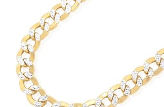 WJD Exclusives 10K Yellow Gold 11mm Hollow Diamond Cut Cuban Curb Chain Necklace 24″ – 30″ – 26 Sale Coupon