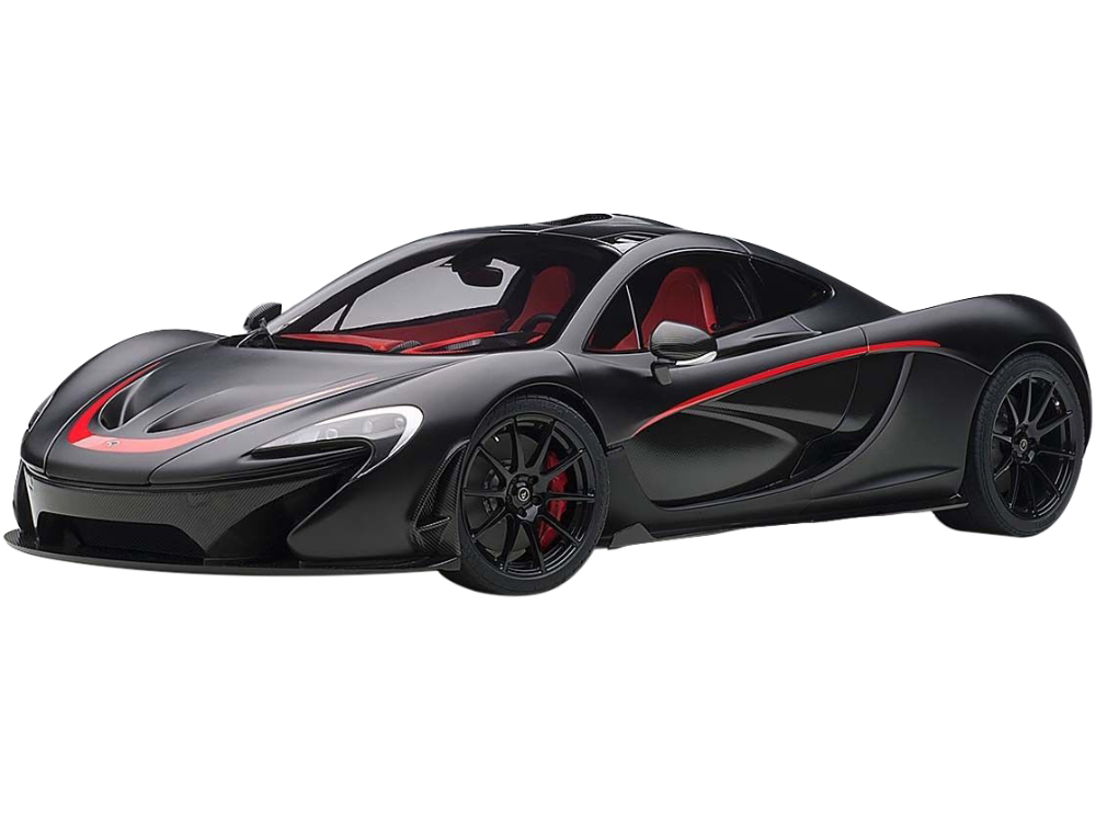 Diecastmodelswholesale Mclaren P1 Matt Black with Red Accents 1/12 Model Car by Autoart Sale Coupon