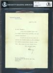 Harry S. Truman Signed 7×8.75 1945 Letter On White House Stationary BAS Slabbed Sale Coupon