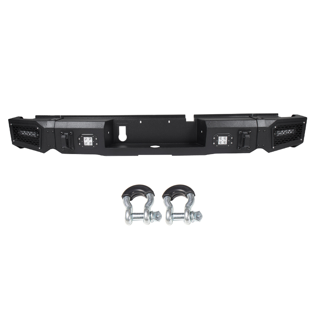 ECCPP Steel Rear Bumper with 4x 20W LED Lights D-rings Black for 2013-2018 Dodge Ram 1500 Sale Coupon
