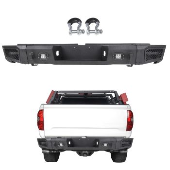 ECCPP Heavy Steel Rear Bumper Built-in 4x Led Lights D-rings for 2007-2013 Toyota Tundra Sale Coupon