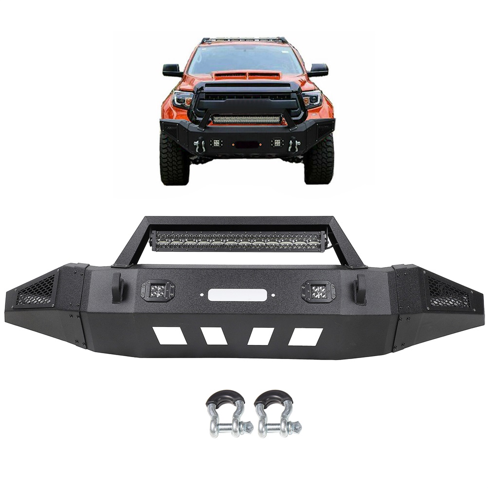 ECCPP 2007-2013 Toyota Tundra Heavy Solid Front w/ LED Light Bar D-rings Sale Coupon