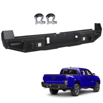 ECCPP Heavy Steel Rear Bumper w/LED Light Bar D-rings for 2016-2018 Toyota Tacoma Sale Coupon