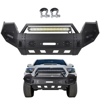 ECCPP 2016-2018 Toyota Tacomaota Heavy Steel Front Bumper w/ LED Light Bar D-rings -1 PC Sale Coupon