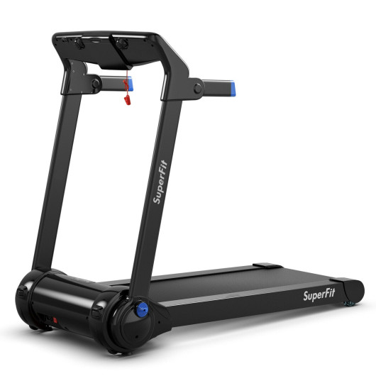 Costway3HP Folding Electric Treadmill Running Machine-Blue Sale Coupon