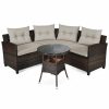 Costway4 Pcs Furniture Patio Set Outdoor Wicker Sofa Set Sale Coupon