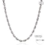 WJD Exclusives 10K Solid White Gold 6mm Diamond Cut Rope Chain Necklace 22″-28″ – 28 Sale Coupon