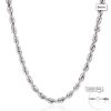 WJD Exclusives 10K Solid White Gold 6mm Diamond Cut Rope Chain Necklace 22″-28″ – 24 Sale Coupon