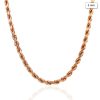 WJD Exclusives 14K Solid Rose Gold 5mm Diamond Cut Rope Chain Necklace 20″ 22″ 24″ 26″ 28″ 30″ – 28 Sale Coupon