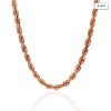 WJD Exclusives Solid 14K Rose Gold 6mm Diamond Cut Rope Chain Necklace 22″ – 30″ – 22 Sale Coupon