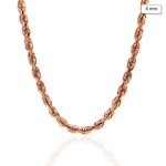 WJD Exclusives Solid 14K Rose Gold 6mm Diamond Cut Rope Chain Necklace 22″ – 30″ – 22 Sale Coupon