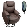 CostwayElectric Power Lift Leather Massage Sofa-Brown Sale Coupon