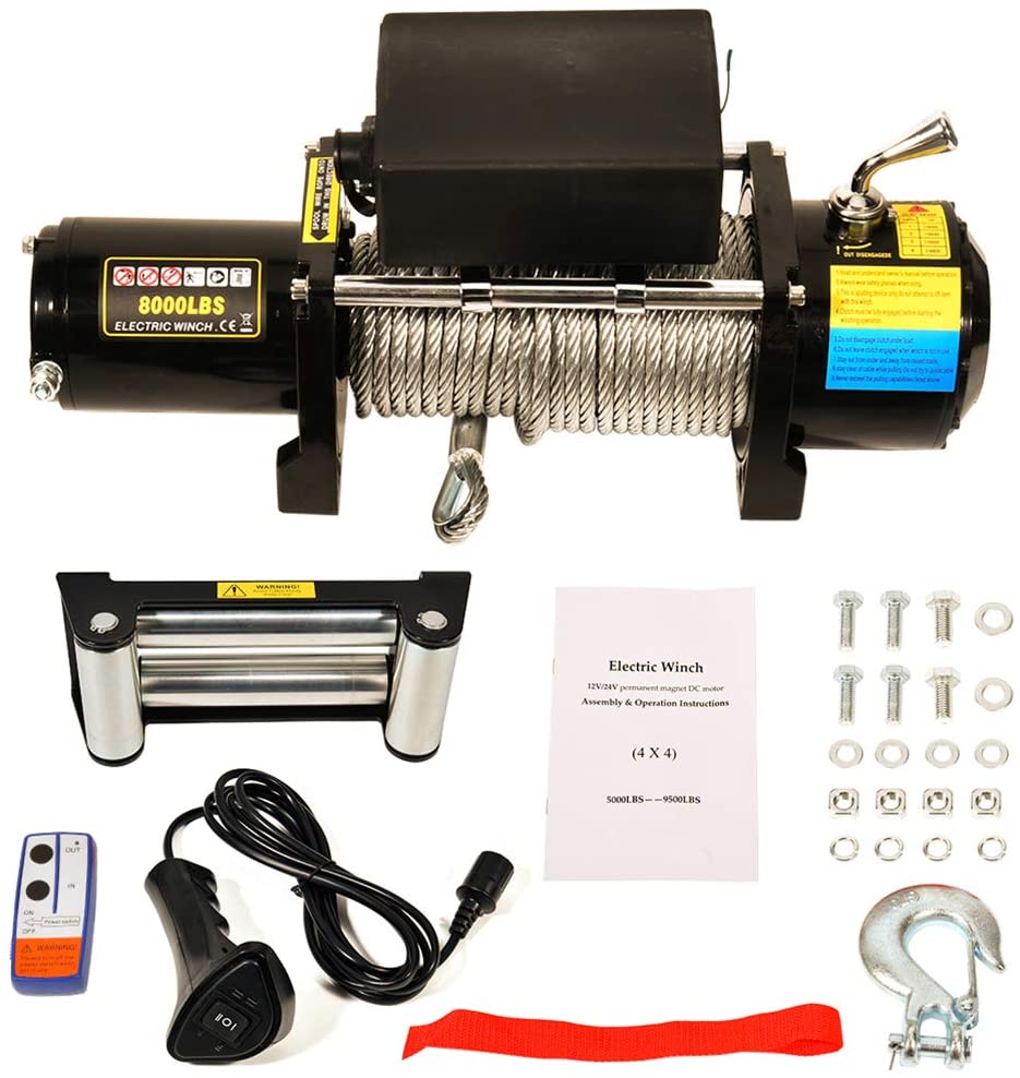 ECCPP Electric Winch Tow Trailer 8000LBS 27m Steel Cable For 07-20 Jeep Wrangler Sale Coupon