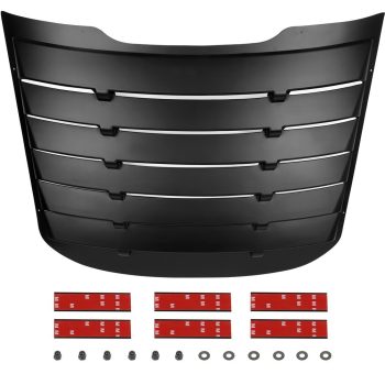 ECCPP For 2015-2020 Ford Mustang Rear Window Louvers Cover Sun Shade ABS Black Sale Coupon