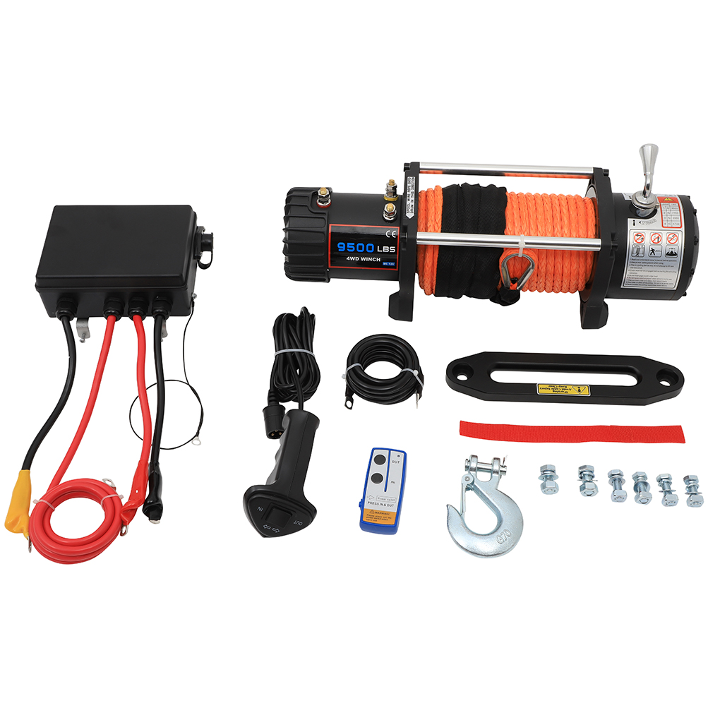 ECCPP ECCPP 12V 9500LBS Electric Winch Synthetic Rope Truck Trailer Tow Off Road 4WD 166806 Sale Coupon
