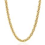 WJD Exclusives 14K Yellow Gold 7.5mm Diamond Cut Cable  Chain Necklace 22″ 24″ 26″ – 22 Sale Coupon