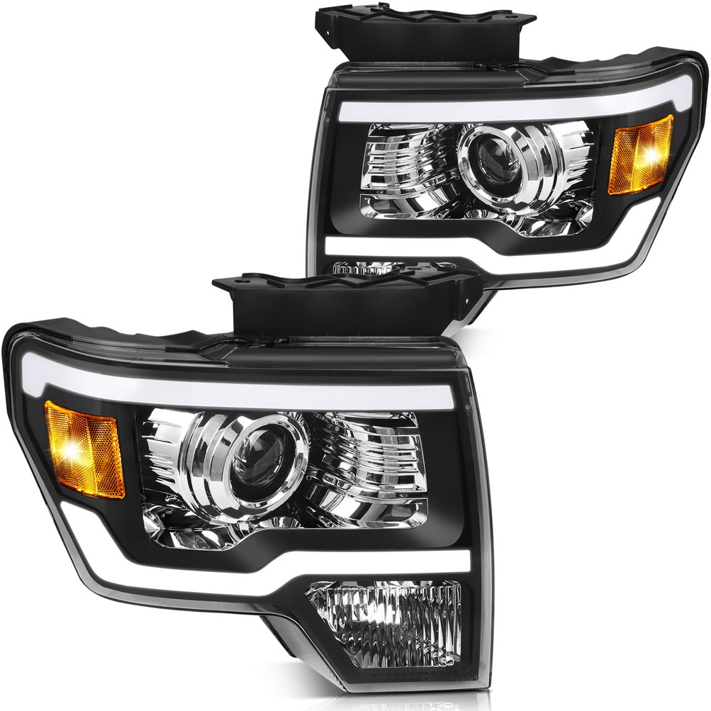 ECCPP For 2009-2014 Ford F150 Lamps Replacement Front LED DRL Headlights Assembly-1 Pair Sale Coupon