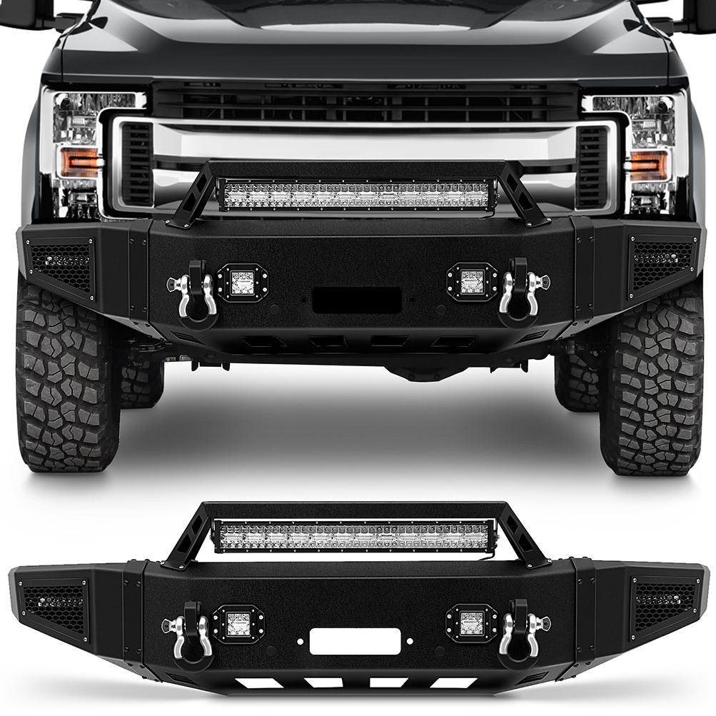 ECCPP For 2017-2019 Ford F250 F350 F450 Complete Front Bumper W/ LED Lights Sale Coupon