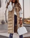 CHICME Sleeveless Pocket Button Design Hooded Gilet Puffer Jacket Sale Coupon
