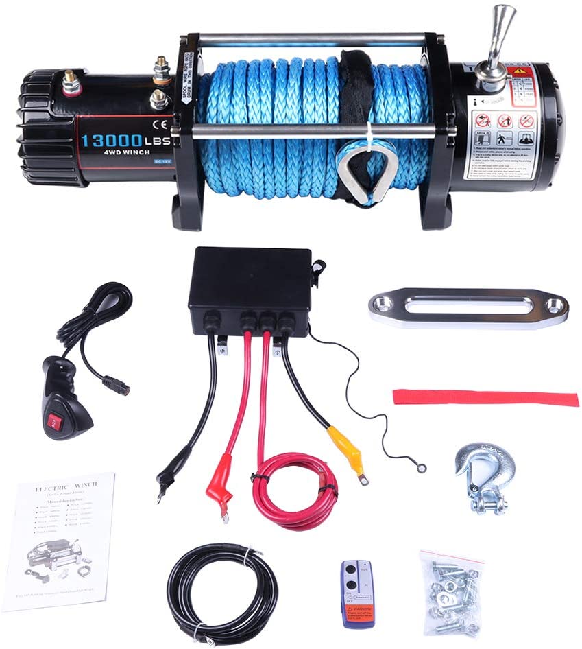 ECCPP ECCPP 12V 13000LBS Electric Winch Synthetic Rope Truck OFFROAD Trailer 4WD Sale Coupon
