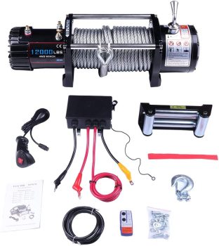 ECCPP ECCPP 12V 12000LBS Electric Winch Steel Cable Truck Trailer Towing Off Road 4WD 116565 Sale Coupon