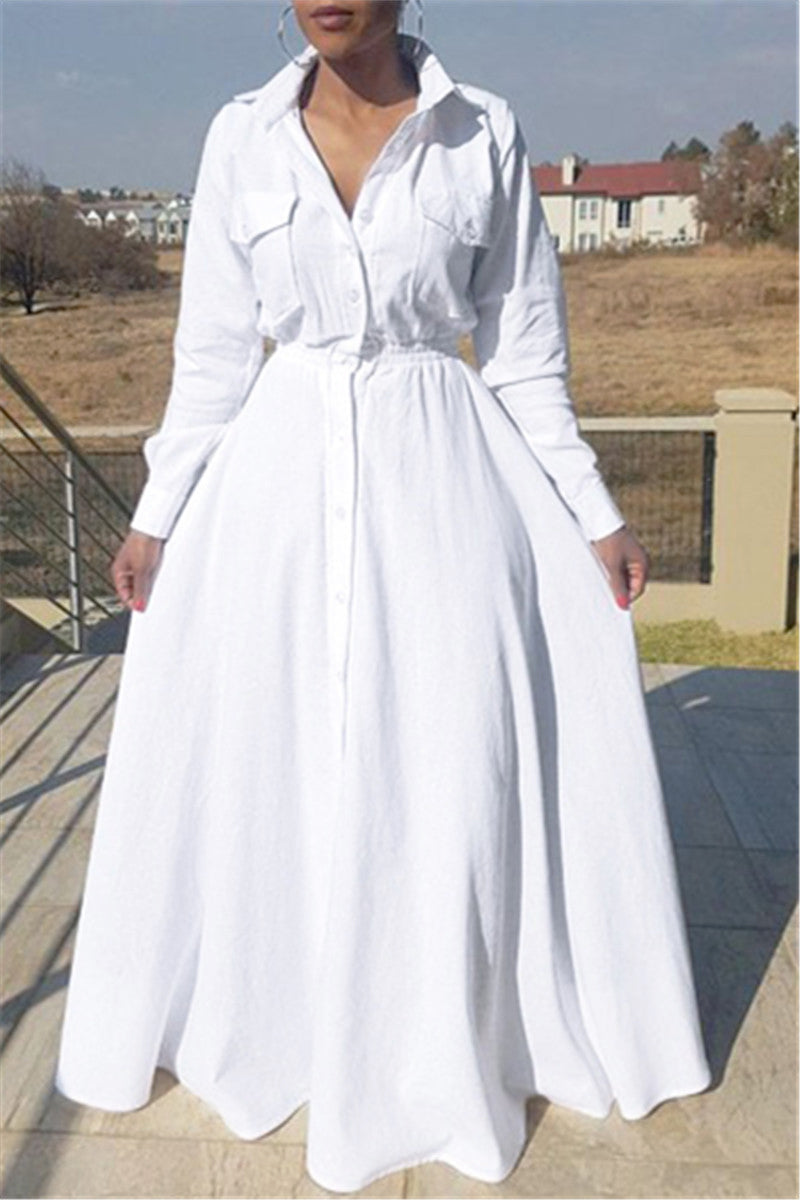 Whatwears Deal White Shirt Maxi Dress on Sale