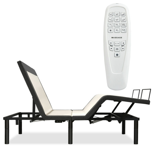 CostwayQueen Size Adjustable Bed Base Electric Bed Frame with Massage Modes Sale Coupon