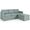 CostwayConvertible L-Shaped Sectional Sofa Couch with Reversible Chaise-Green Sale Coupon
