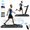 Costway4.75HP 2 In 1 Folding Treadmill with Remote APP Control-Black Sale Coupon