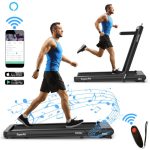 Costway4.75HP 2 In 1 Folding Treadmill with Remote APP Control-Black Sale Coupon