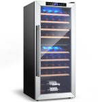 Costway43 Bottle Wine Cooler Refrigerator Dual Zone Temperature Control with 8 Shelves-Black Sale Coupon