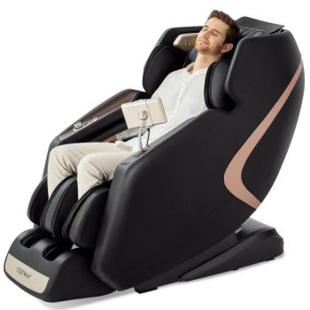 Costway3D SL-Track Full Body Zero Gravity Massage Chair with Thai Stretch-Black Sale Coupon