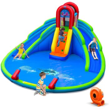 CostwayInflatable Water Park Waterslide for Kids Backyard with 780W Air Blower Sale Coupon