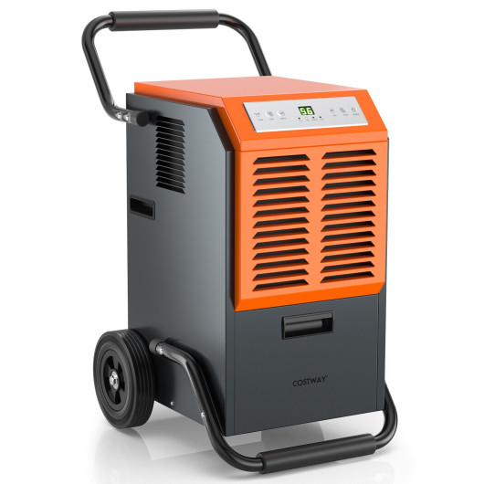 CostwayPortable Commercial Dehumidifier with Water Tank and Drainage Pipe-Gray Sale Coupon