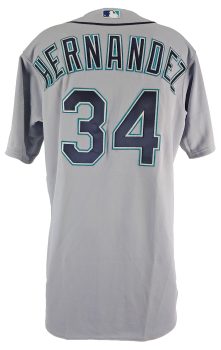 Mariners Felix Hernandez Game Used 2015 Grey Majestic Road Jersey w/ LOA Sale Coupon
